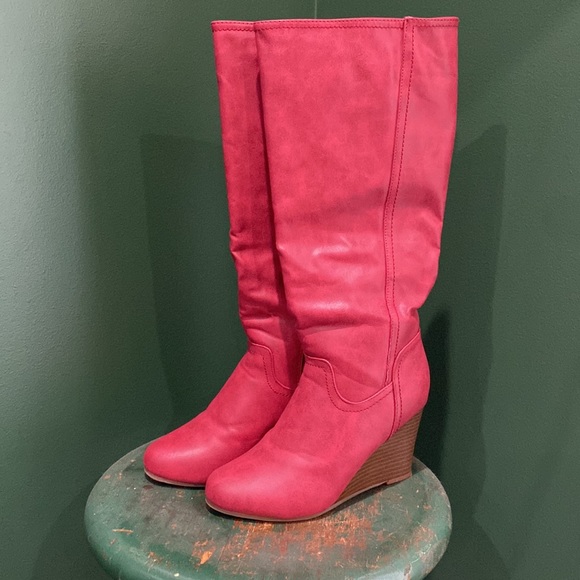 Journee Collection Shoes - Journee Collection Footwear Red Boot